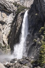 Lower Yosemite Falls at a sunny day