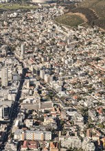 Cape Town South Africa, aerial view, shot from a helicopter