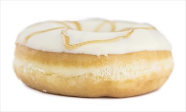 Donuts isolated on white background with a soft shadow (close-up shot)