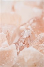 Pink himalayan Salt (selective focus) asdetailed close-up shot