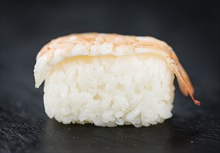 Some fresh made Sushi (detailed close-up shot, selective focus)