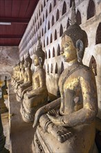 Buddha statues, Wat Si Saket or Sisaket Temple, Vientiane, Laos, Asia