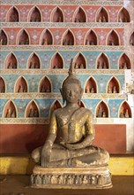 Buddha image, Wat Si Saket or Sisaket Temple, Vientiane, Laos, Asia