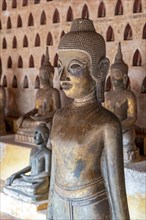 Buddha image, Wat Si Saket or Sisaket Temple, Vientiane, Laos, Asia