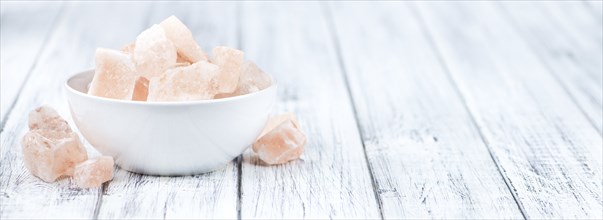 Some parts of himalayan Salt (detailed close-up shot, selective focus)