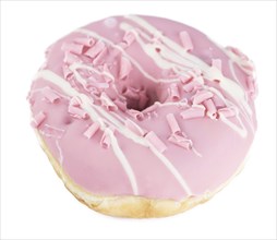 Donuts isolated on white background with a soft shadow (close-up shot)