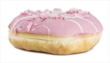 Donuts isolated on white background with a soft shadow (close-up shot)