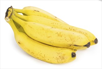 Whole Bananas isolated on white background, selective focus, close-up shot