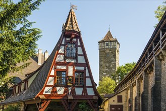 Medieval town, Rothenburg ob der Tauber, Romantic Road, Franconia, Bavaria, Germany, Europe