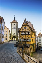 Medieval town, Rothenburg ob der Tauber, Romantic Road, Franconia, Bavaria, Germany, Europe