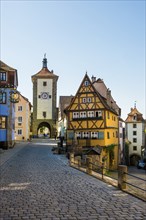 Medieval town, Rothenburg ob der Tauber, Romantic Road, Franconia, Bavaria, Germany, Europe