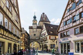 Medieval town, Rothenburg ob der Tauber, Romantic Road, Franconia, Bavaria, Germany, Europe