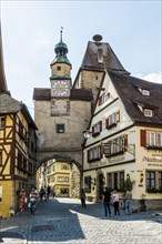 Medieval town, Rothenburg ob der Tauber, Romantic Road, Franconia, Bavaria, Germany, Europe