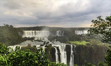 Iguazu Falls in South America during sunset (brasilian side)