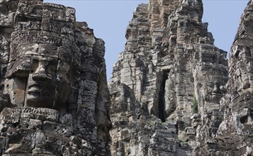 Bayon temple complex in the Ankor Wat area Cambodia