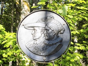 Commemorative plaque, first meeting of Archduke Johann and Anna Plochl, at Toplitzsee,