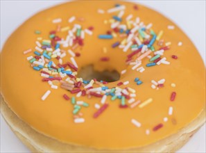 Fresh made Donuts as detailed close-up shots (selective focus)