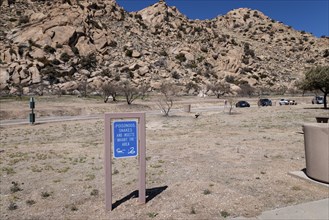 Poisonous snake and insect warning sign at the Texas Canyon Rest Area on i-10 West near Dragoon,