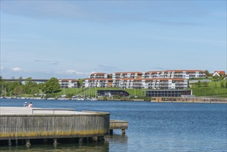 Sonderborg, Als, town of Sonderburg, new buildings on the outskirts with water views, Alsen Island,