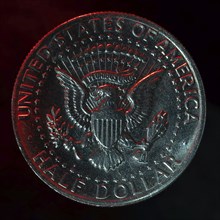 Half US Dollar, Half Dollar, 50 cent, reverse with the presidential coat of arms of the USA