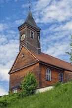 Church of St Martin from 1746 with wooden shingle facades in Eisenbach, Kreuzthal, Markt