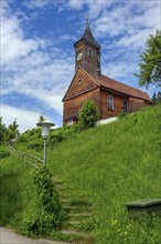 Church of St Martin from 1746 with wooden shingle facades in Eisenbach, Kreuzthal, Markt