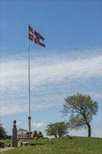 Dybbol, Banke Düppel, Memorial to the German-Danish War of 1864, Dannebrog flag, memorial stones,