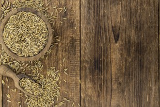 Portion of Oat as detailed close-up shot, selective focus