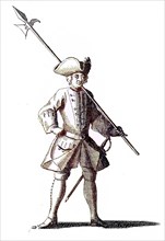 Military clothing at the beginning of the 18th century, from Flemming, Der perfekte Soldat, digital