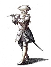 Militärische Typen vom Anfang des 18. Jahrhunderts, aus: von Fleming / Military types from the