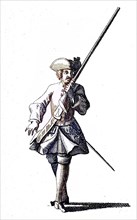 Military types from the beginning of the 18th century, from: von Fleming / Military types from the