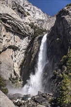 Lower Yosemite Falls at a sunny day