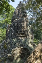 Gate in the famous Angkor Thom area near Siem Reap in Cambodia