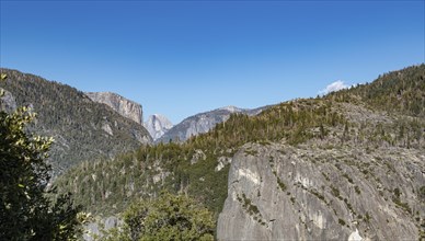 Scenic view in Yosemite NP with the Half Dome