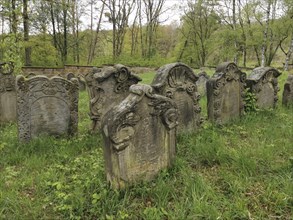 Levite graves at the Jewish cemetery, Jewish cemetery Burgkunstadt, one of the largest Jewish