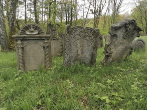 Levite graves at the Jewish cemetery, Jewish cemetery Burgkunstadt, one of the largest Jewish