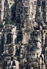 Bayon temple with it's face statues in Ankor Wat, Cambodia, Asia