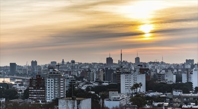 Montevideo, the capital of Uruguay at a very nice sunset