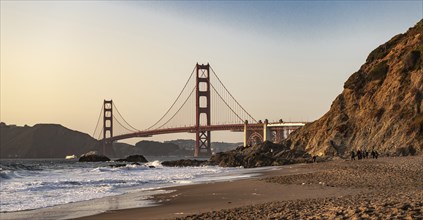 Golden Gate Bridge in San Francisco (California, USA) at Sunset