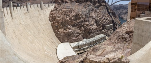 Panorama of famous Hoover Dam near Las Vegas