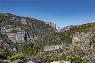 Scenic view in Yosemite NP with the Half Dome