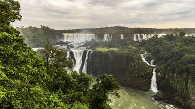 Iguazu Falls in South America during sunset (brasilian side)