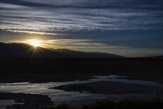 Sunset at Badwater Basin in Death Valley National Park