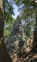 Ancient gate in the famous Angkor Thom area near Siem Reap in Cambodia