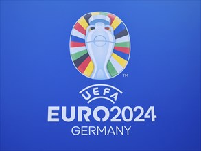 Logo of the UEFA euro 2024 European Football Championship in Germany, Düsseldorf, Germany, Europe