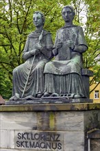 Monument, St.Lorenz and St.Magnus, Kempten, Allgäu, Swabia, Bavaria, Germany, Europe