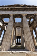 Temple of Hephaestus, Theseion, view of the interior, Agora, Athens, Greece, Europe