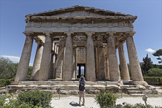 Temple of Hephaestus, god of blacksmithing, Theseion, view from the west, Agora, Athens, Greece,