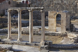 Columns of the Roman Agora from the 1st century BC, Athens, Greece, Europe