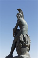 Theseus statue at the Greek Agora, sculptor Giorigos Vitalsi, Athens, Greece, Europe